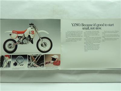 1988 Yamaha YZ80/125/250/490 Motorcycle Dealer Brochure B6347 | eBay