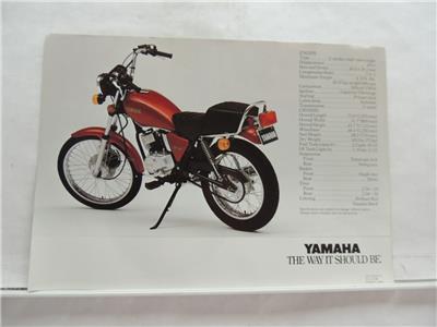Yamaha RX50 Motorcycle Brochure 2 Stroke 49cc 5 Speed B6537 | eBay