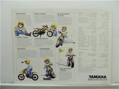 NOS 1985 Yamaha Y-Zinger 50/80 Dealer Brochure B6696 | eBay