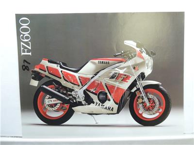 1987 NOS Yamaha FZ600 Dealer Brochure B6704 | eBay