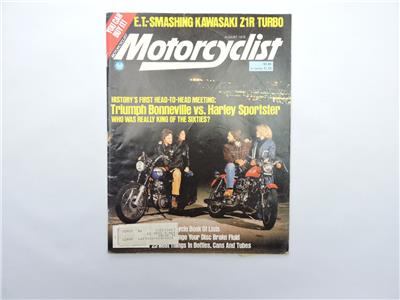Vintage August 1978 Motorcyclist Magazine Triumph Bonneville
