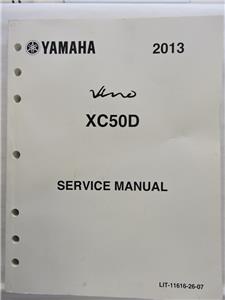 Yamaha Service Manual 2013 Vino VC50D B9633 | eBay