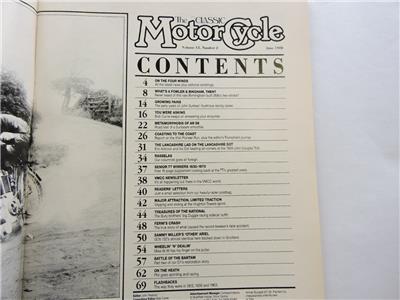 The Classic Motorcycle Magazine June 1988 Fowler & Bingham