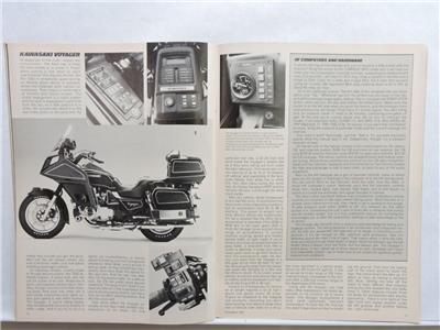 Cycle Magazine November 1983 Kawasaki ZX750 1300 Voyager Harley