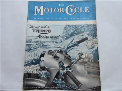 March 1st 1956 Motor Cycling Triumph 650cc Ariel 500cc Twin KH