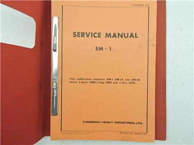 Kawasaki Service Manual SM-1 1969 1970 Models Part 99995-201