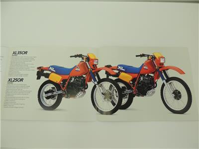 NOS 1985 Honda XL350R XL350 XL250R XL250 Dealer Brochure L48 | Vintage Collectible