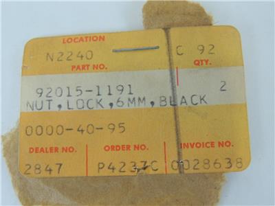 92015-1191 NOS Kawasaki Nut Lock 6mm 1985 1100 1990 454 Y1663 | eBay