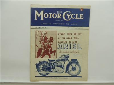アルルページ Jan 2 1947 The Motorcycle Magazine Ariel Garrard Sidecar