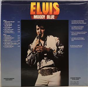 ELVIS PRESLEY &quot;Moody Blue&quot; Translucent Blue Vinyl LP- 1977 RCA AFL1-2428- EX/ EX | eBay