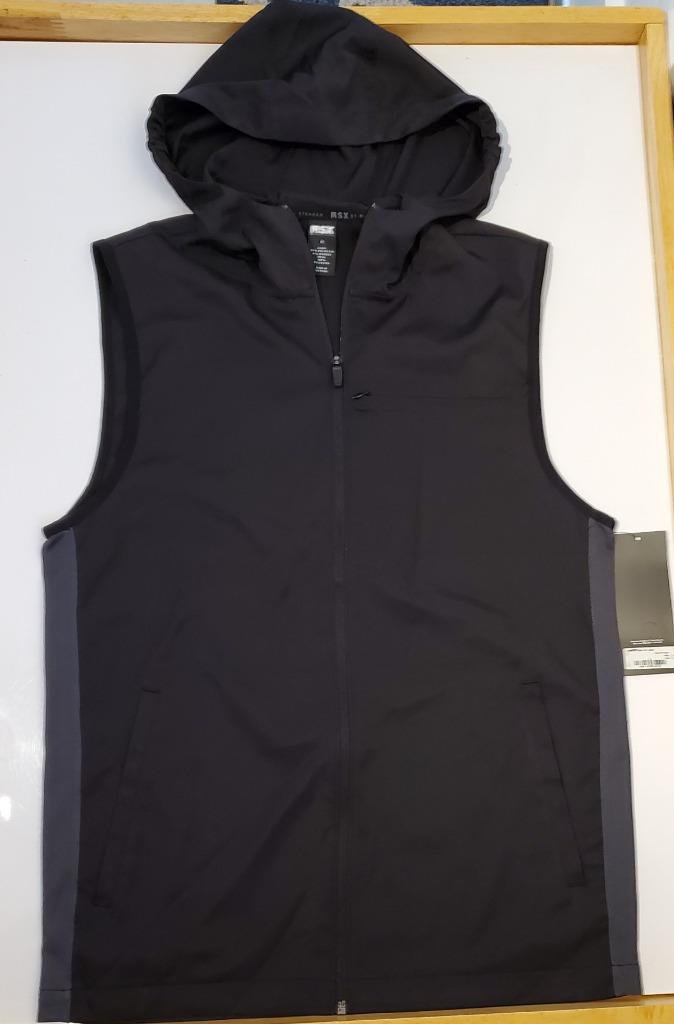 NWT MENS MSX Michael Strahan Hoodie Active Sleeveless Full Zip Vest S XL