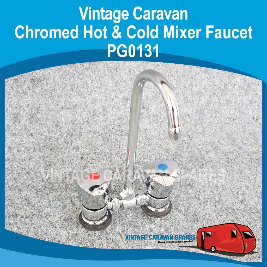 Hot Cold Mixer Tap Faucet W Fold Down Spout Chrome Pg0131