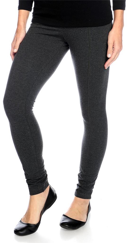 NEW - One World Stretch Knit Seam Detailed Ankle-Length Pull-on Leggings - Picture 2 of 3