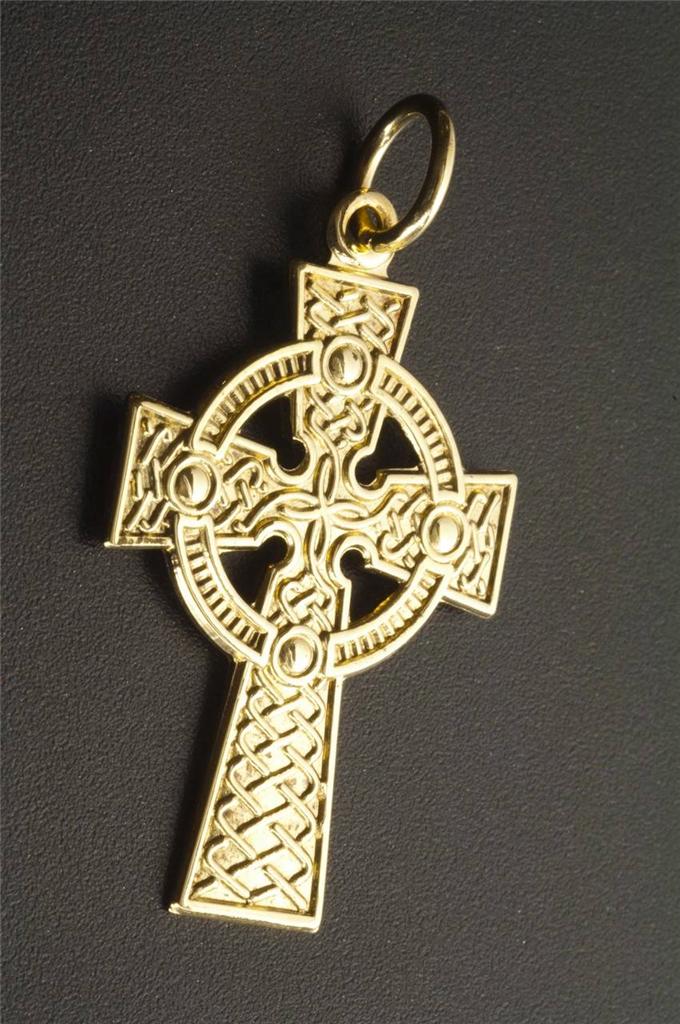 A BEAUTIFUL 9ct SOLID GOLD CELTIC CROSS PENDANT | eBay