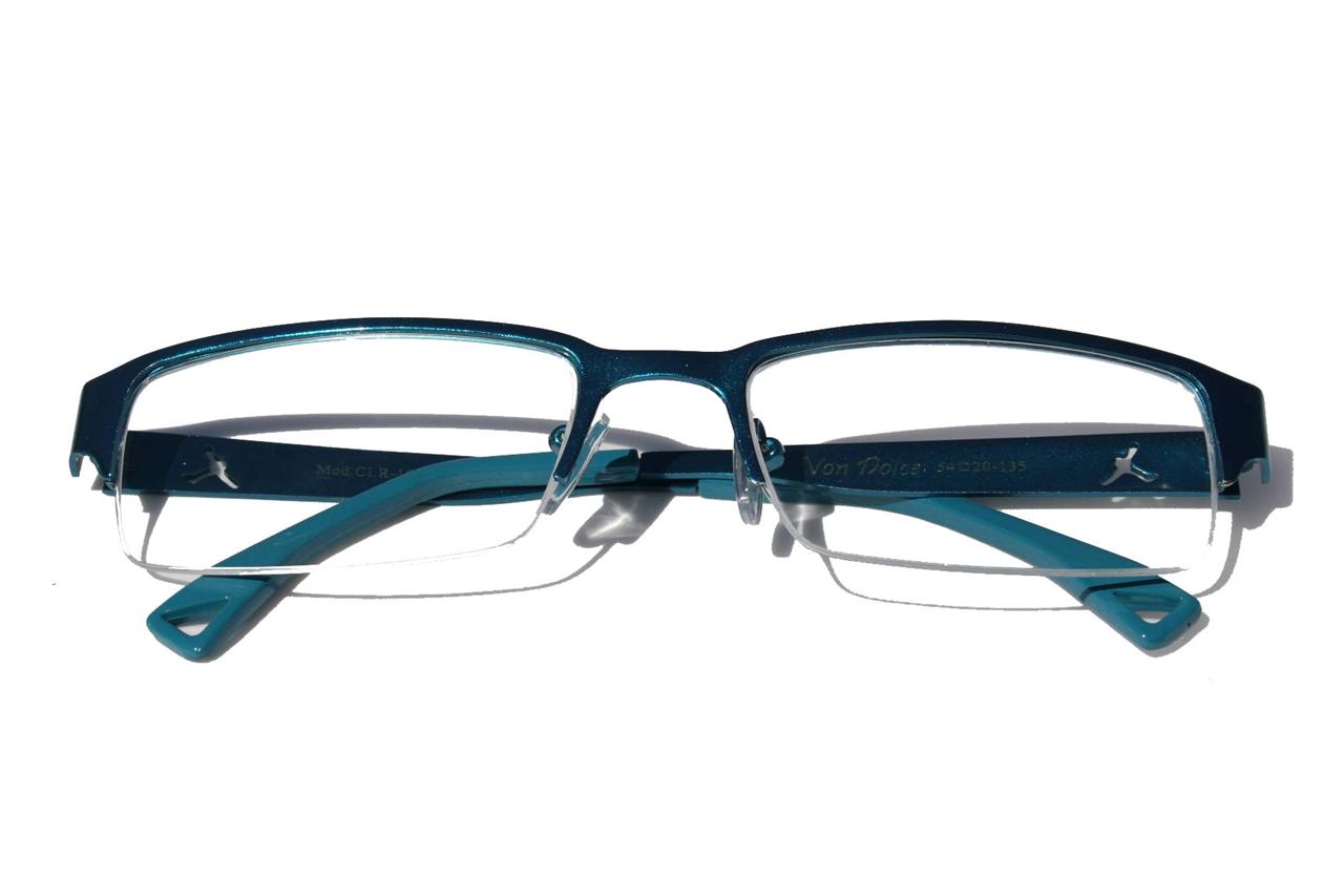 Silver RECTANGLE SLIM SMART LOOKING GLASSES Fashion Eyewear Half Rimless 