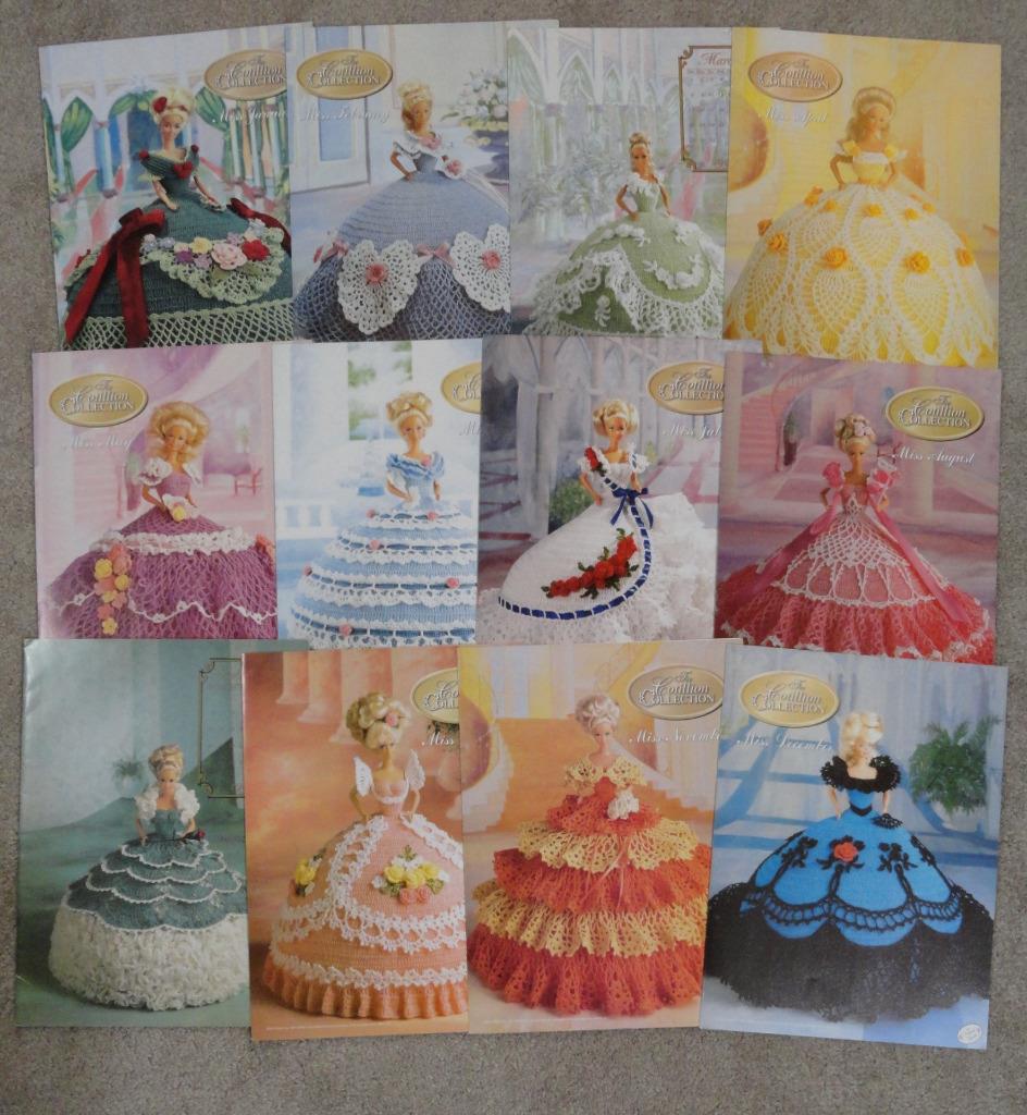 CROCHET PATTERNS 10 sets Annie's Calendar Bed Doll Society 1992