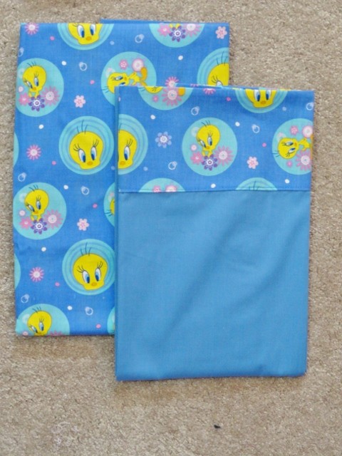 Crib Toddler Sheet 2pc Set Cotton Handmade Tweety Bird