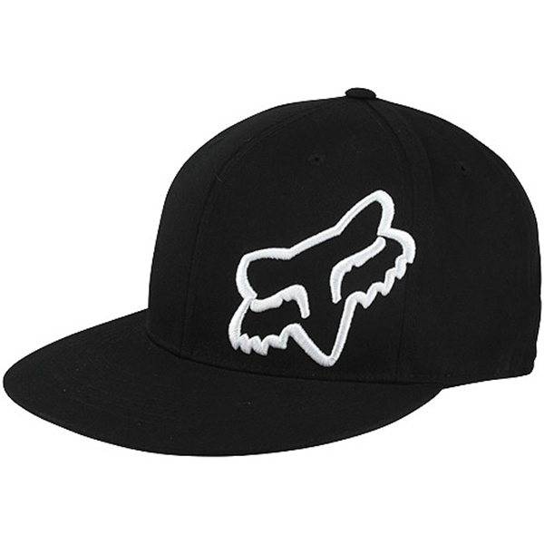 FOX New Mens Fitted Logo Cap Hat Black- FOX RACING MX FMX