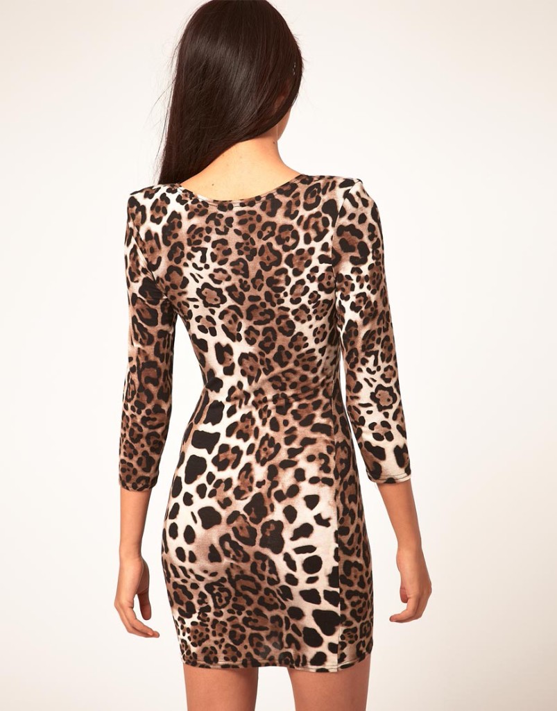 ASOS Bodycon Dress Leopard Animal Print By John Zack Size AU 10 NEW | eBay