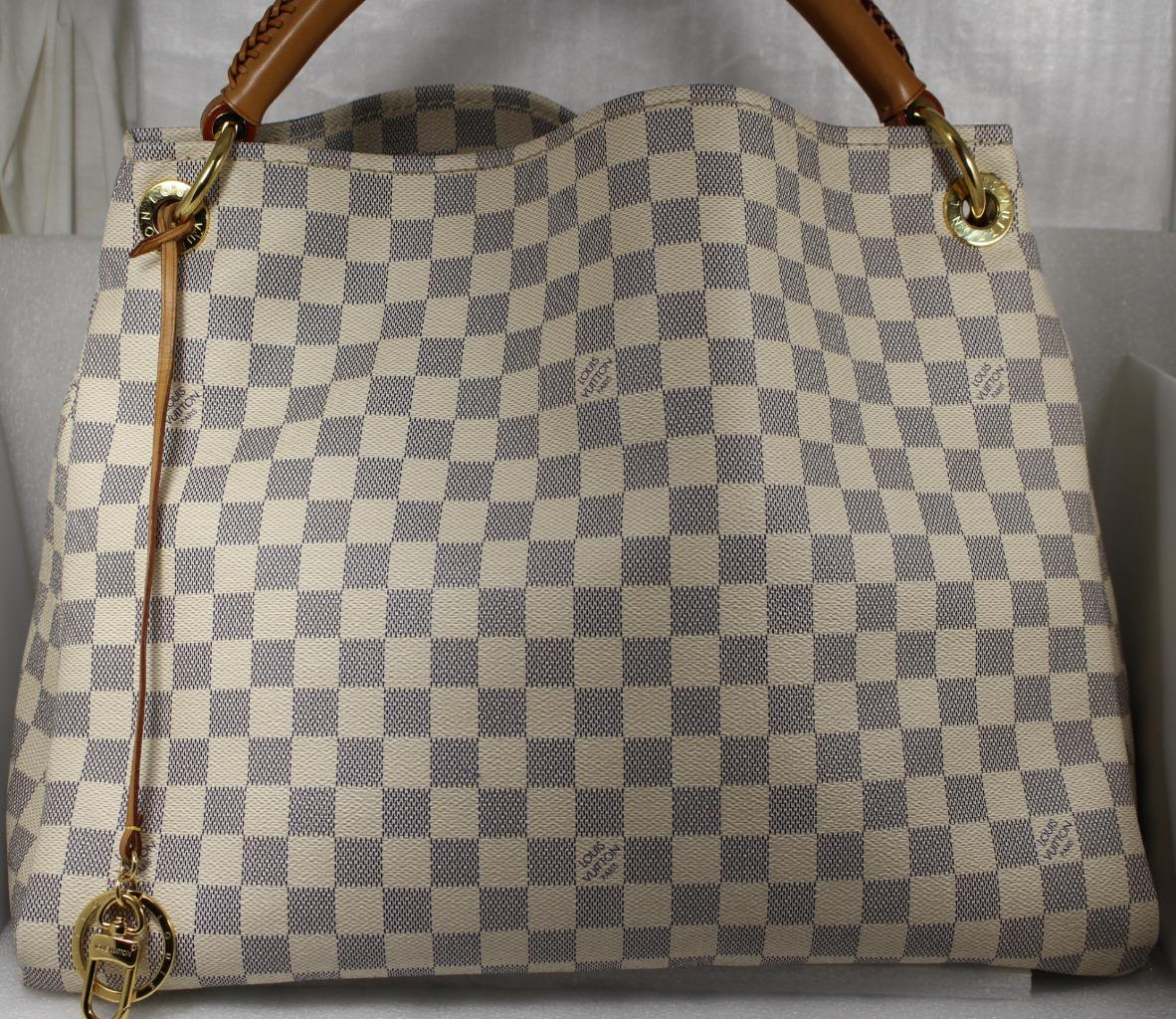 100% Authentic Louis Vuitton Artsy MM Damier Azur Canvas Hobo Bag | eBay