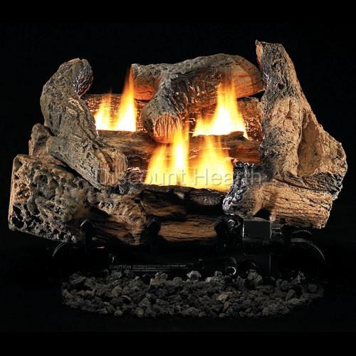 Tupelo 2 18" or 24" Vent Free Fireplace Gas Logs Complete