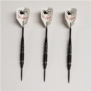 LASERDARTS BLACK WIDOWS 26 GRAM KNURLED Fixed-Point Steel Tip