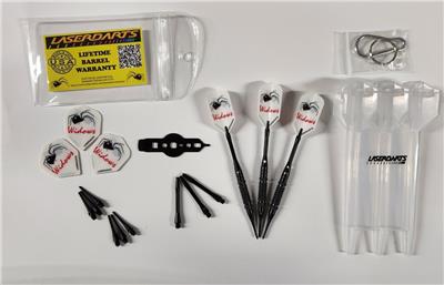 LASERDARTS BLACK WIDOWS WICKED 20 GRAM 90% TUNGSTEN SOFT TIP DARTS