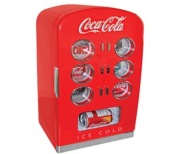 Coca Cola Small Mini Vending Fridge Refrigerator Cooler 12 Can Capacity ...