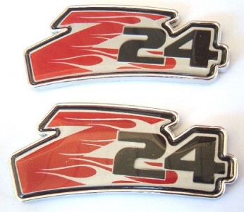 Two 86-95 Chevy Cavalier Z-24 Z24 Fender Emblems Emblem Sign Decal