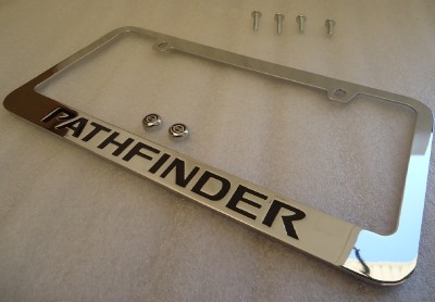 pathfinder 1987 caps license nissan chrome plate frame metal