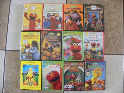 Lot of 12 Sesame Street & Elmo's World DVD's