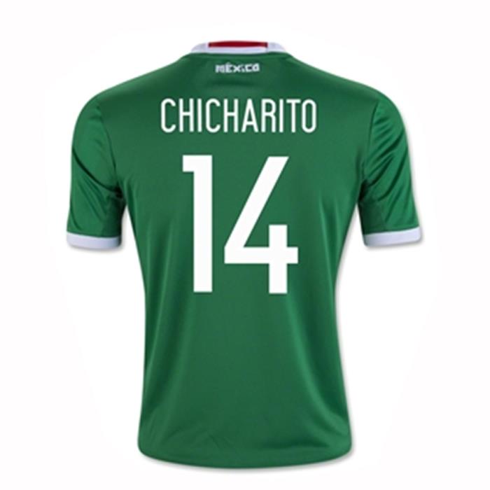 adidas Mexico 2016 Home Youth Jersey Short Sleeve Chicharito 14 Green ...