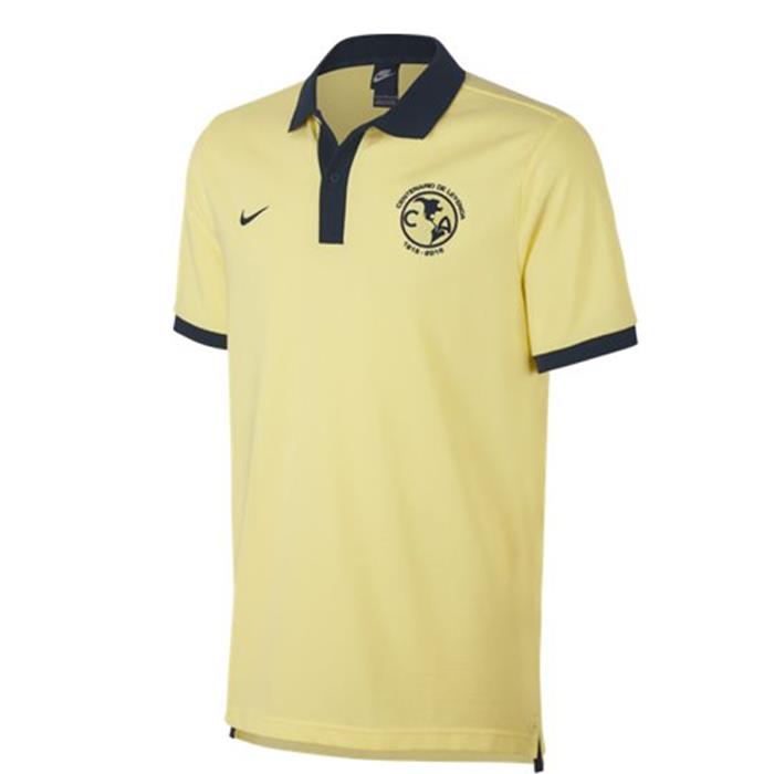 Nike Club America 2016/17 Men's NSW Polo Shirt T-Shirt Yellow 1607 | eBay