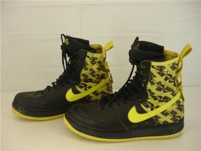 nike sf af1 yellow and black