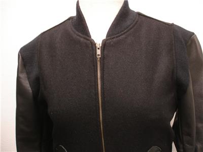 Men's XS Ebbets Field Flannels VSCO MMXI Black Leather Wool Men's XS Ebbets Field Flannels VSCO MMXI Black Leather Wool