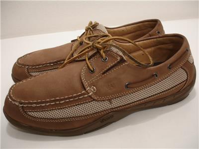 Men's 10.5 M Johnston & Murphy Brown Sheepskin Boat Shoes