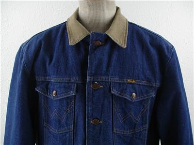 Wrangler Blanket Lined Blue Denim Jean Jacket 74260PW Men's