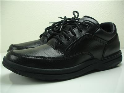 Rockport Mens World Tour Classic Lace Up Shoe US 15M EU 50 Black Leather EUC Men main image 4