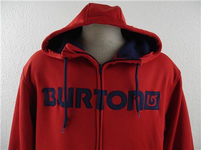 Men's sz L Burton Bonded DryRide Full-Zip Hoodie Sweatshirt