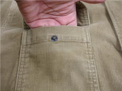 Men's XL Eddie Bauer Tan Corduroy Field Chore Work Jacket