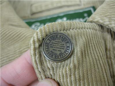 Men's XL Eddie Bauer Tan Corduroy Field Chore Work Jacket