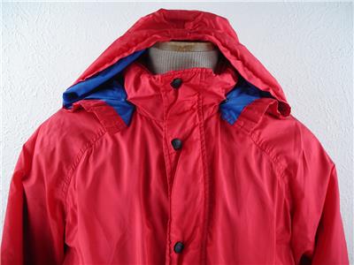 Veste De Pluie Vintage REI Gore-Tex - Taille M - Rouge Avec Capuche - Imperméable En Nylon - Occasion Parfait état
