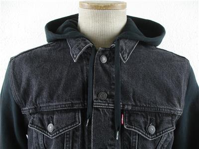 Levi's Big Boy's sz M Hybrid Hoodie Denim Trucker Jean