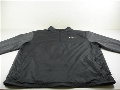 NIKE Men's L Golf 1/2 Zip Shield Pullover Black Heather