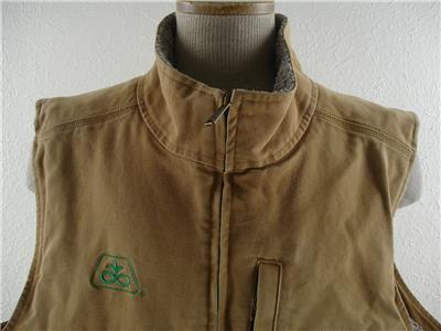 Men's 2XL Carhartt 104277 Mock-Neck Sherpa-Lined Washed Duck Vest