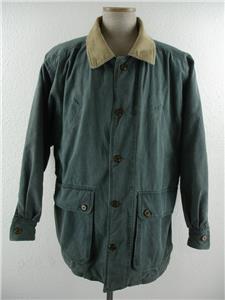 Mens L Santa Fe Trail Green Chore Barn Coat Jacket Cotton Mens L Santa Fe Trail Green Chore Barn Coat Jacket Cotton