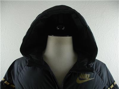 Nike Big Boys M Black Gold Full-Zip Down Filled Puffer