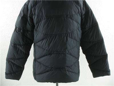Women's L Columbia Black White Reversible Down Puffer Jacket Coat