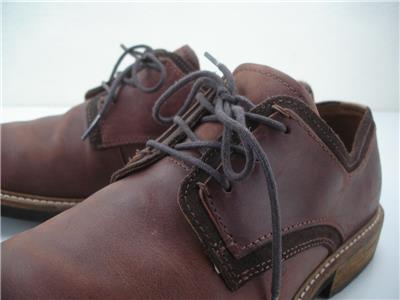 Mens 8 8.5 42 Ecco Kenton Derby Tie Casual Shoes Mink Mocha  display picture 2