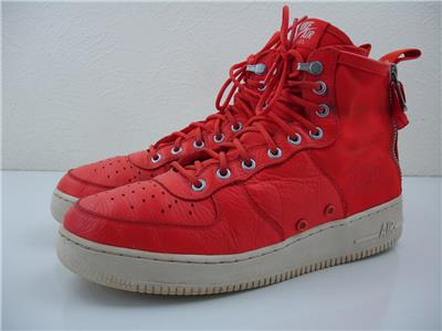 Men's 11 M Nike SF Air Force 1 Mid Team Orange 917753-800 Chukka